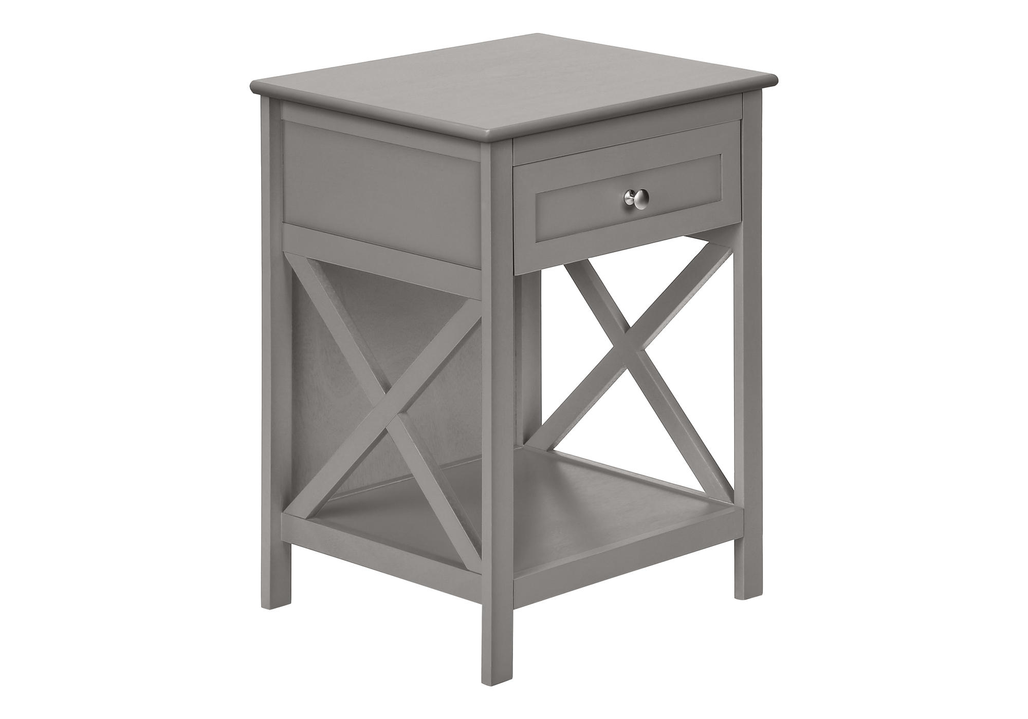 ACCENT TABLE - 25"H / ANTIQUE GREY VENEER END TABLE